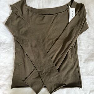 PacSun Green Asymmetrical Blouse